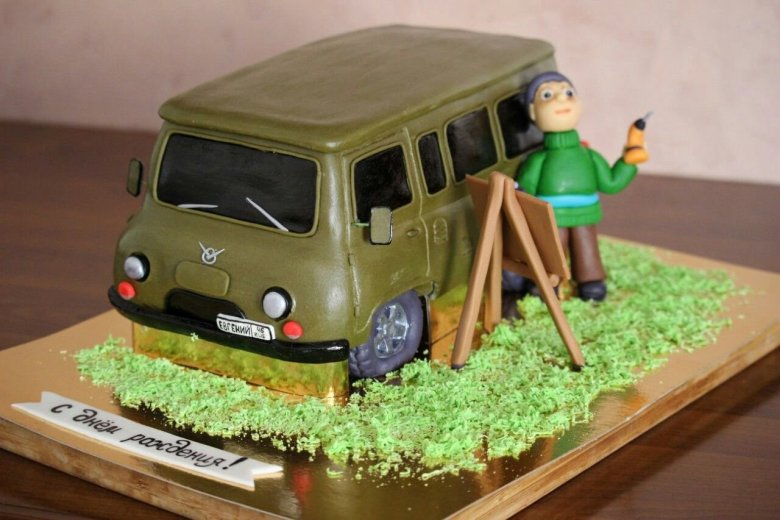 Торт с машиной Нива