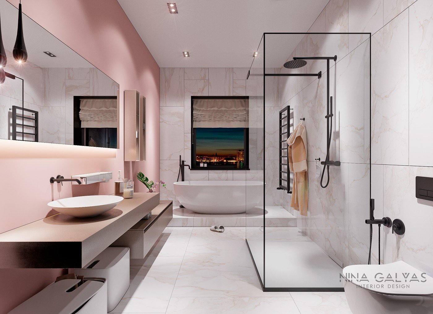 стили интерьера для ванной комнаты
