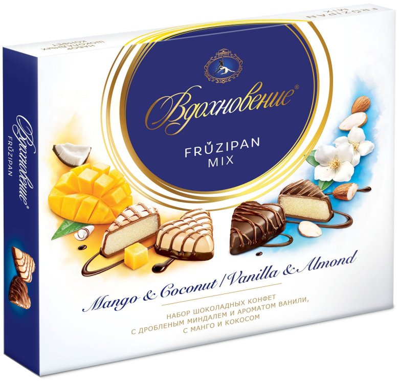 Шоколадные конфеты Вдохновение FRUZIPAN Mix ассорти 175 г