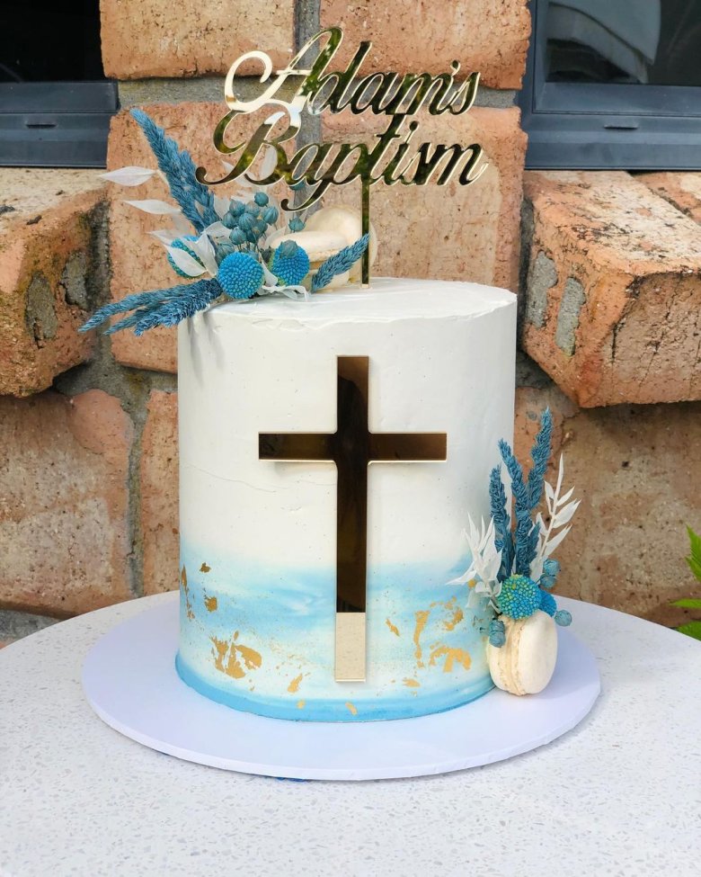 Торт на крещение девочки безмастичный