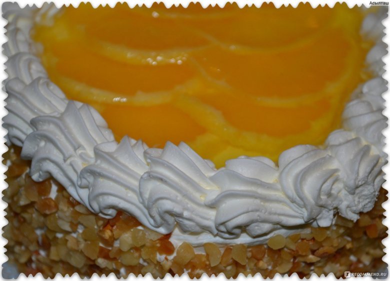 Торт бисквитный с кремом с изображением солнца