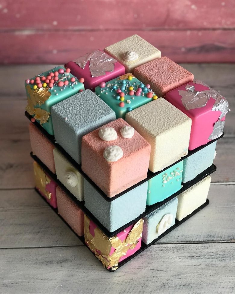 Детский торт с кубиками