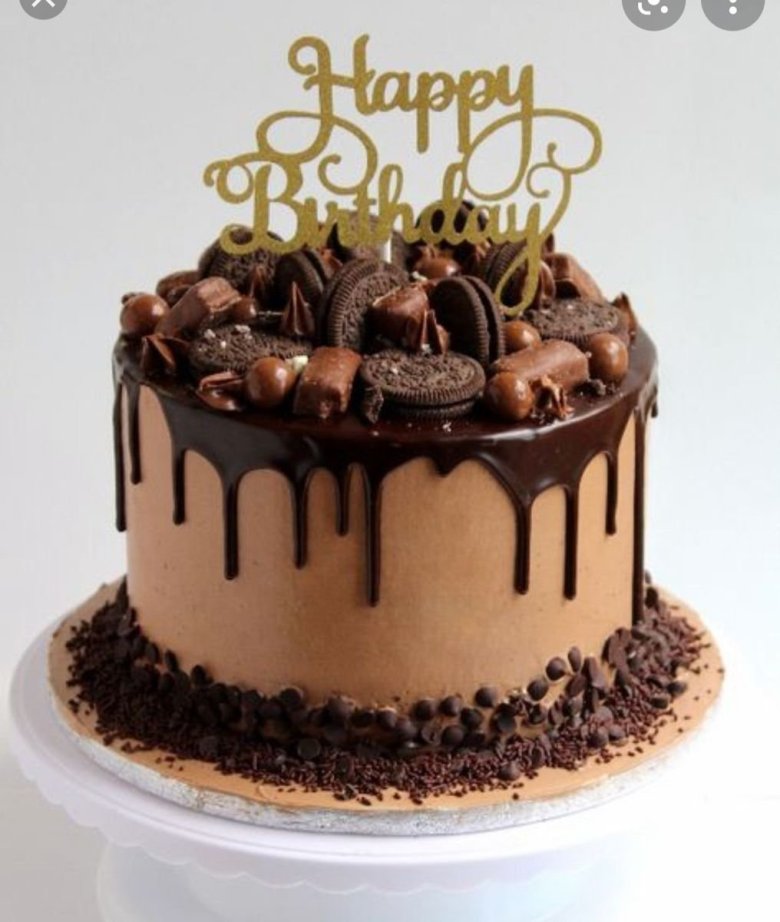 Декор шоколадного торта с топпером