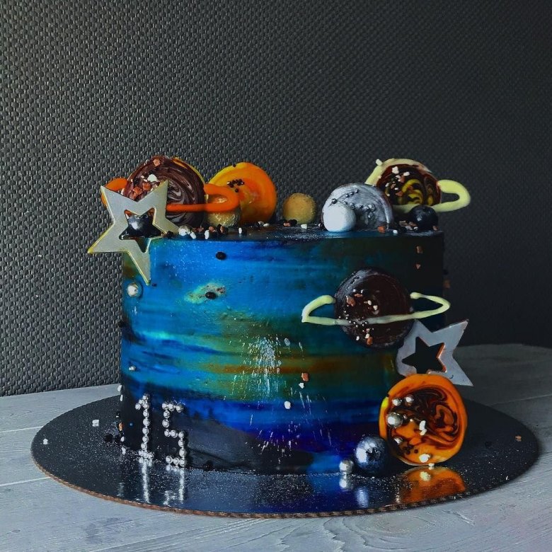 Торт для мальчика космос планеты