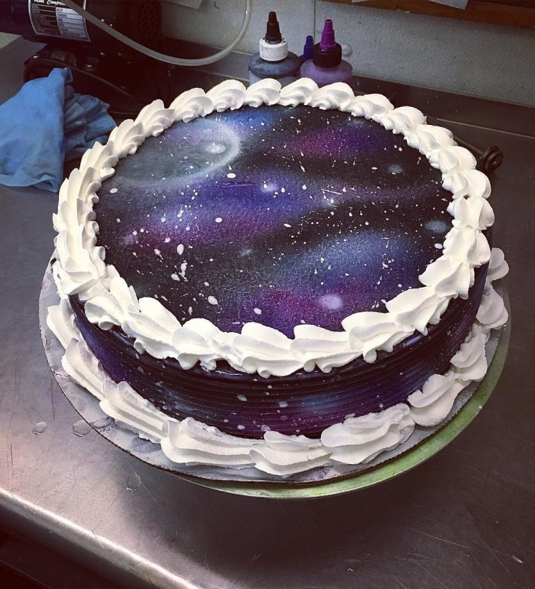 Галактика Млечный путь на торт
