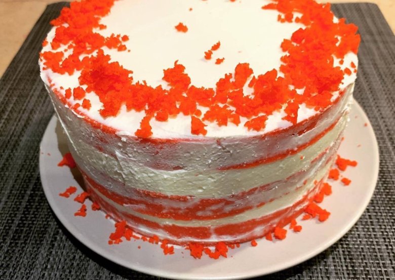 Торт с красной икрой