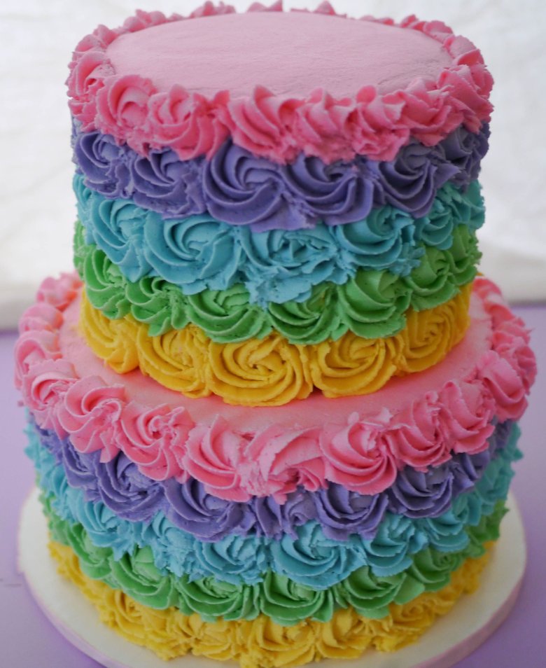 Цветной торт для девочки