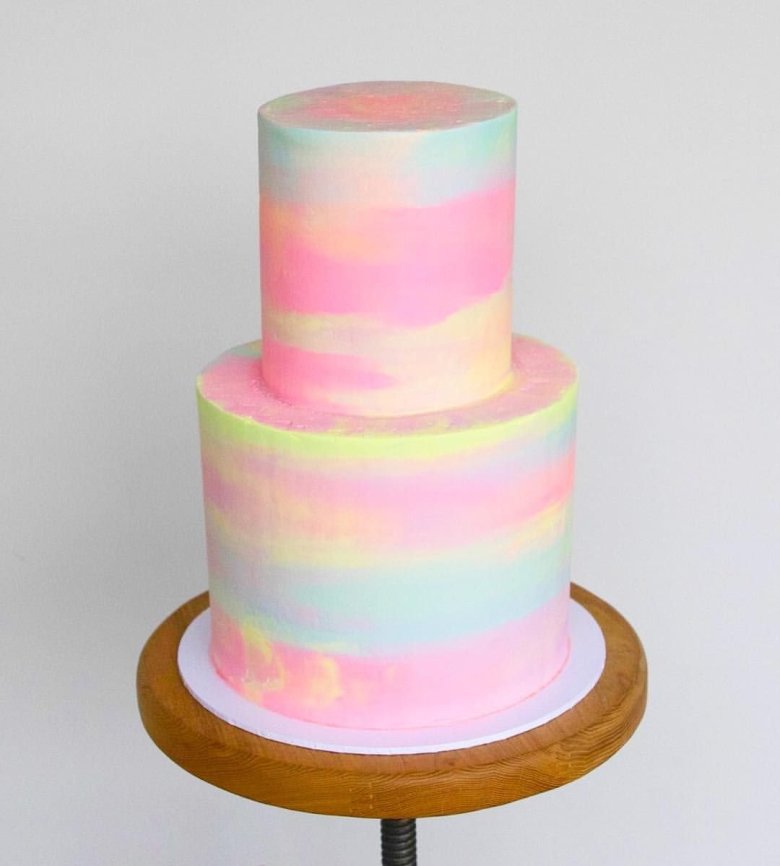 Радужное покрытие торта
