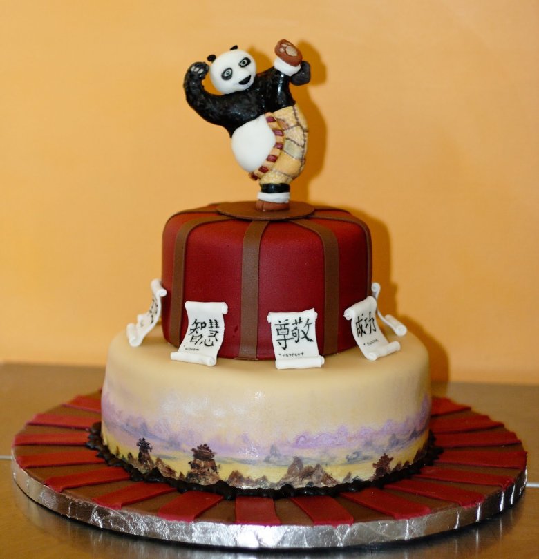 Торт с героями кунг фу Панда