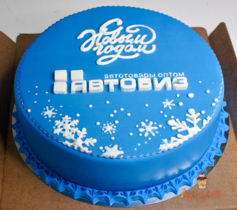 Торт новогодний с логотипом