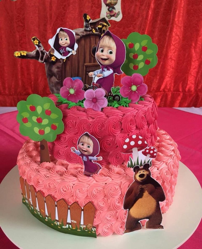 Тортик Маша и медведь на 2 года девочке