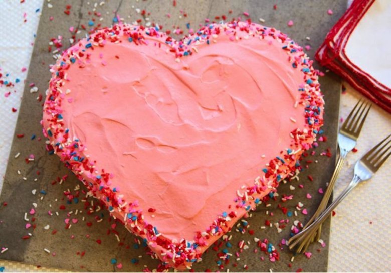 Тортик в виде сердечка