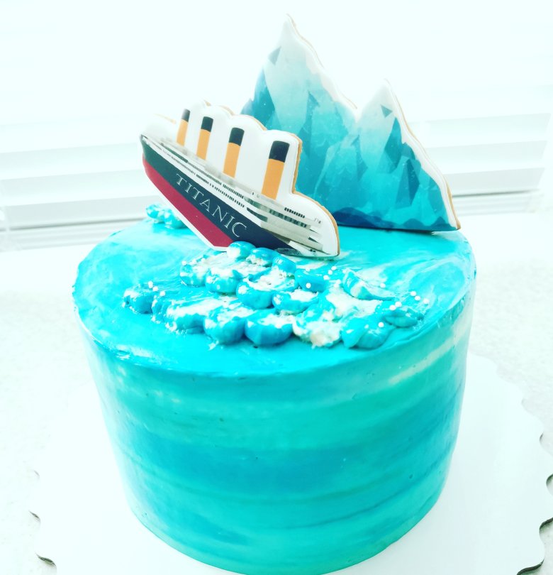Торт с Титаником для мальчика
