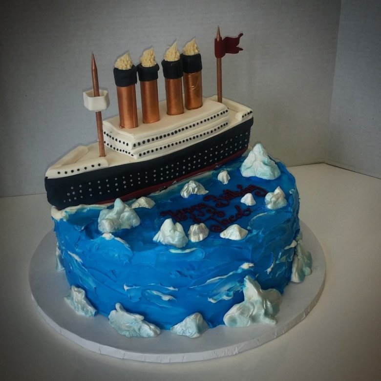 Торт с Титаником для мальчика