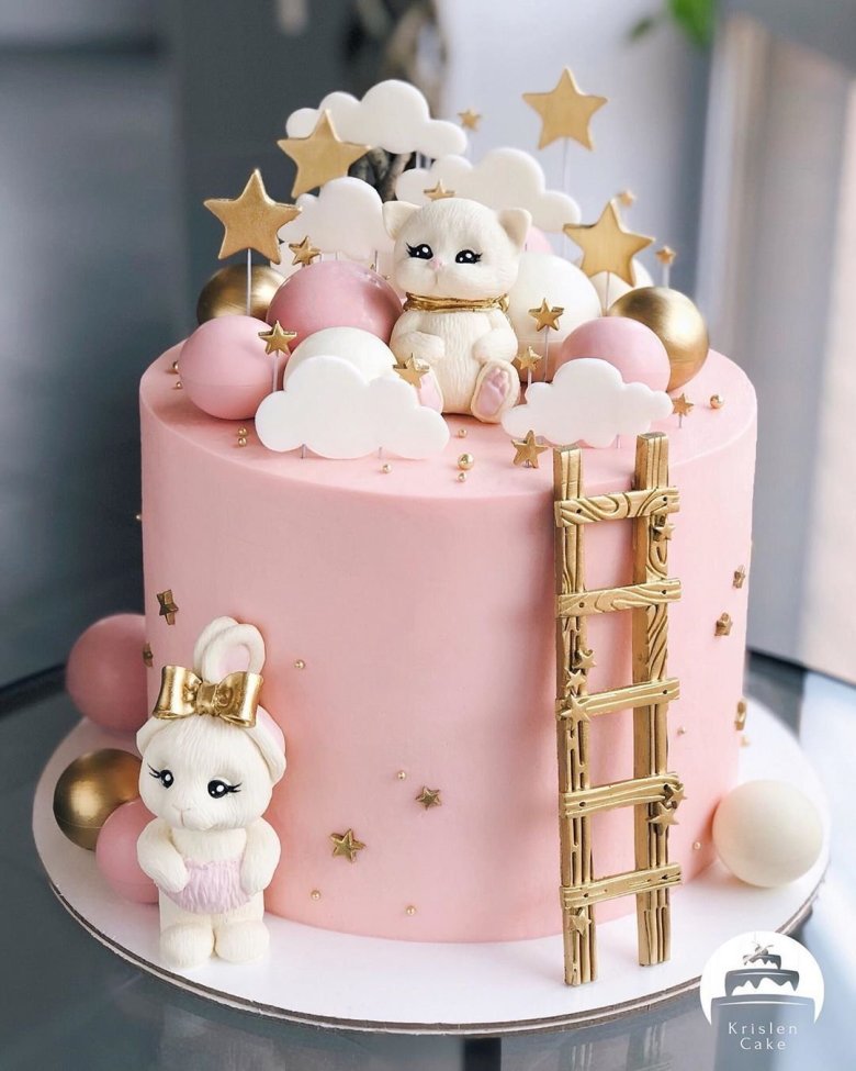 Красивые тортики для новорожденных