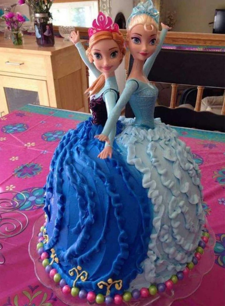 Торт принцесса Эльза и Анна
