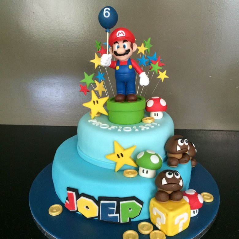 Торт в стиле Марио