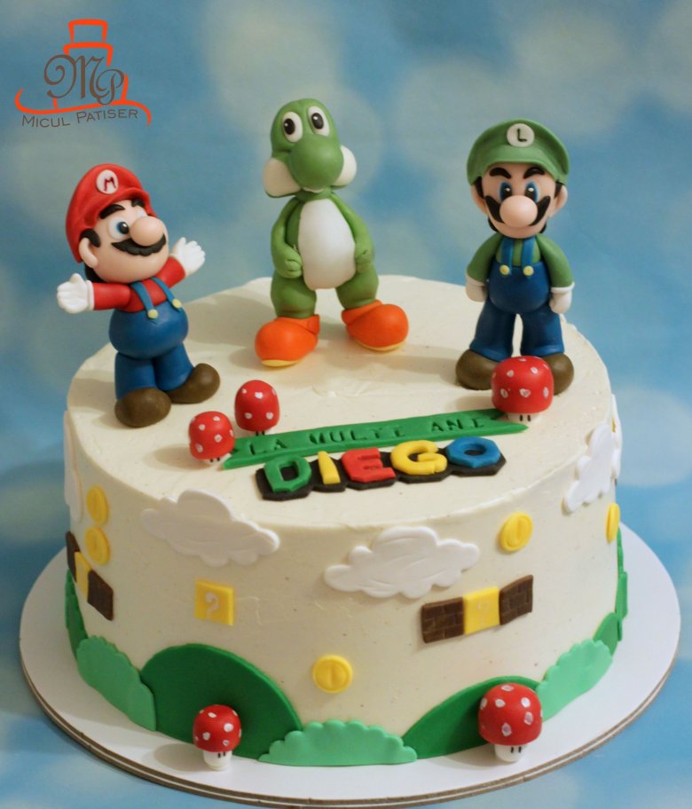 Топперы для торта Марио