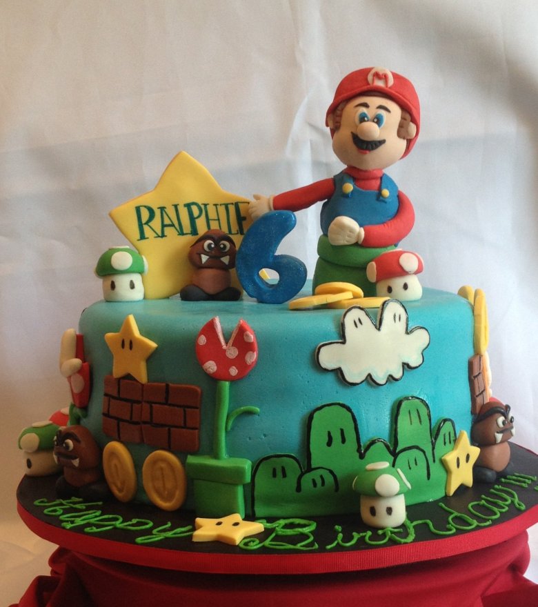 Торт лего Марио