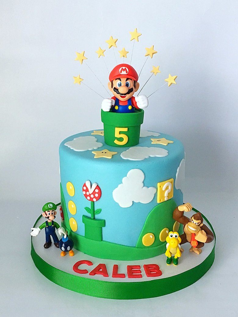 Торт с Марио и Соником