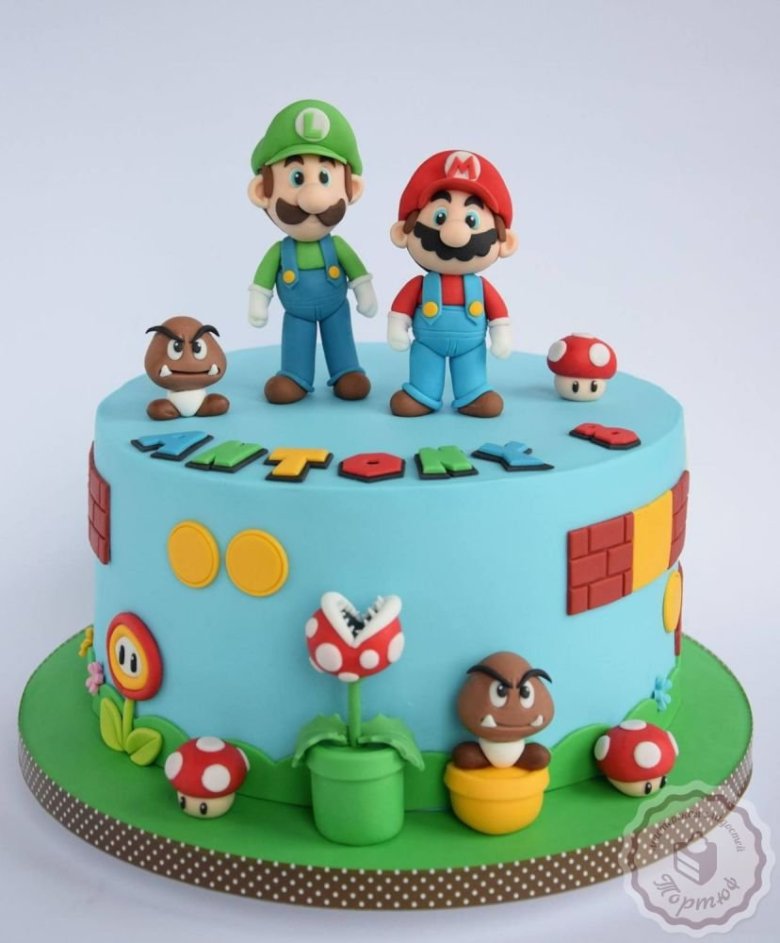Super Mario Cake трехярусный