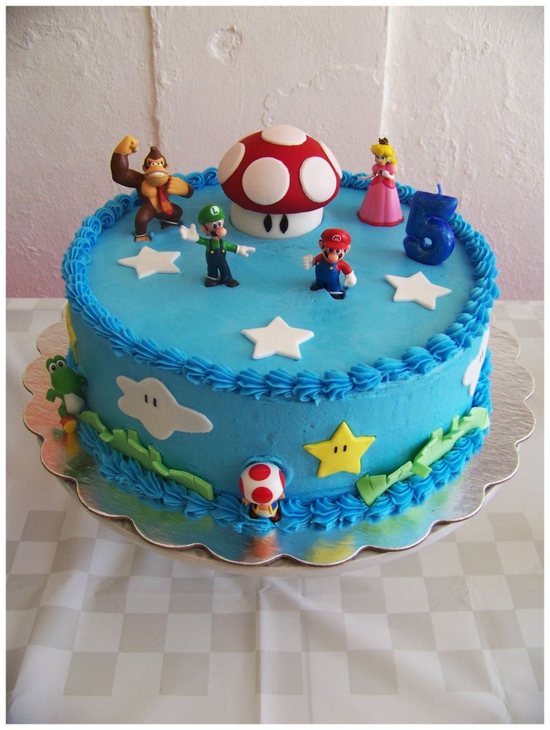 Тортики для мальчиков на 6 лет Марио