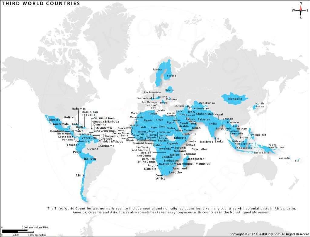 Страны 3 го. Third World Countries Map. Третий мир страны список.