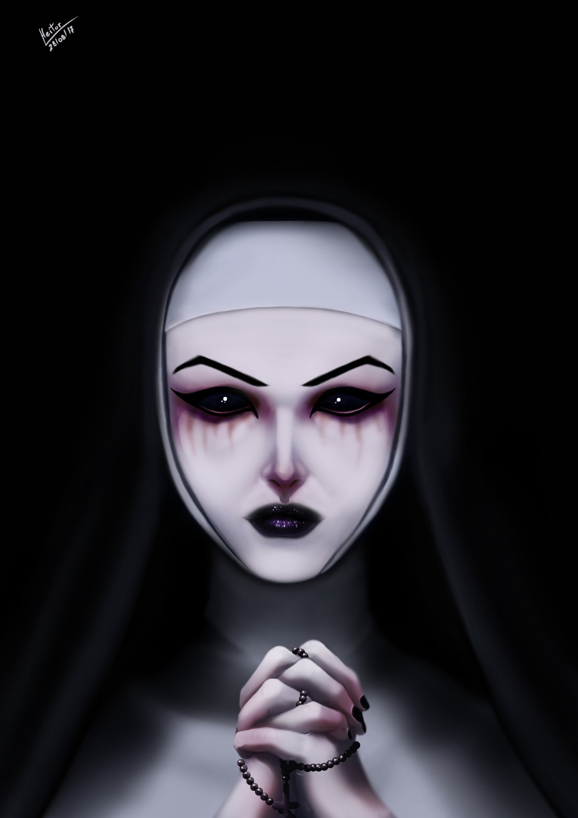 Монахиня Валак аниме арт