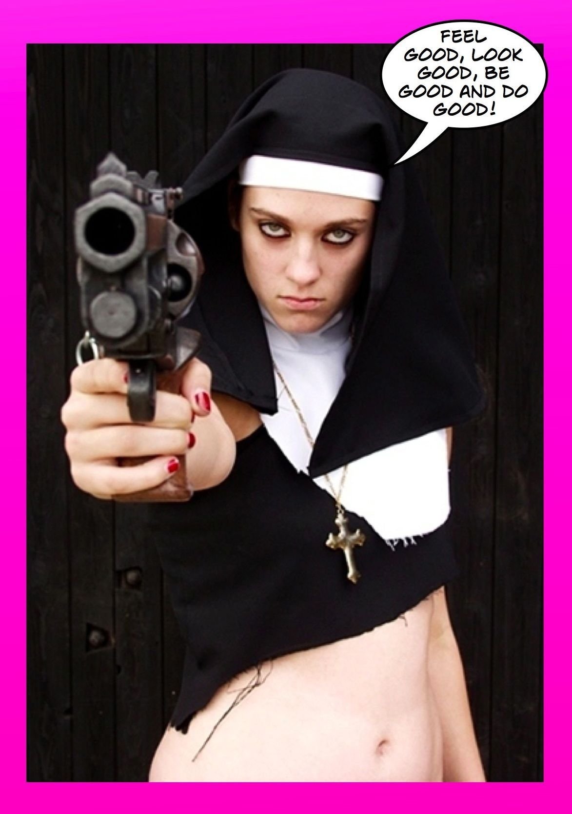 Женщины хардкор. Beatriz Mariana монашка. Монахини Алиса Ганецкая. Монашка с пистолетом. Монахиня с оружием.
