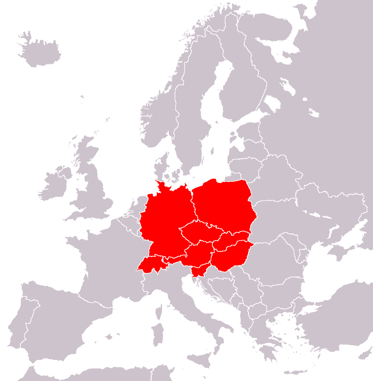 Центральная Европа. Карта центральной Европы. Восточная Европа. Страны центральной Европы.