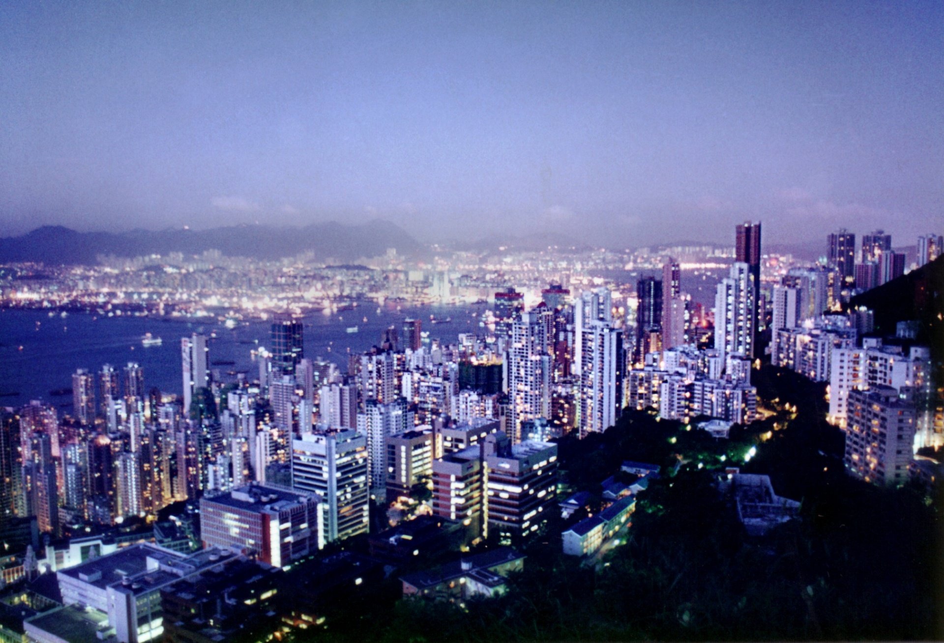 Пик Виктория Гонконг закат
