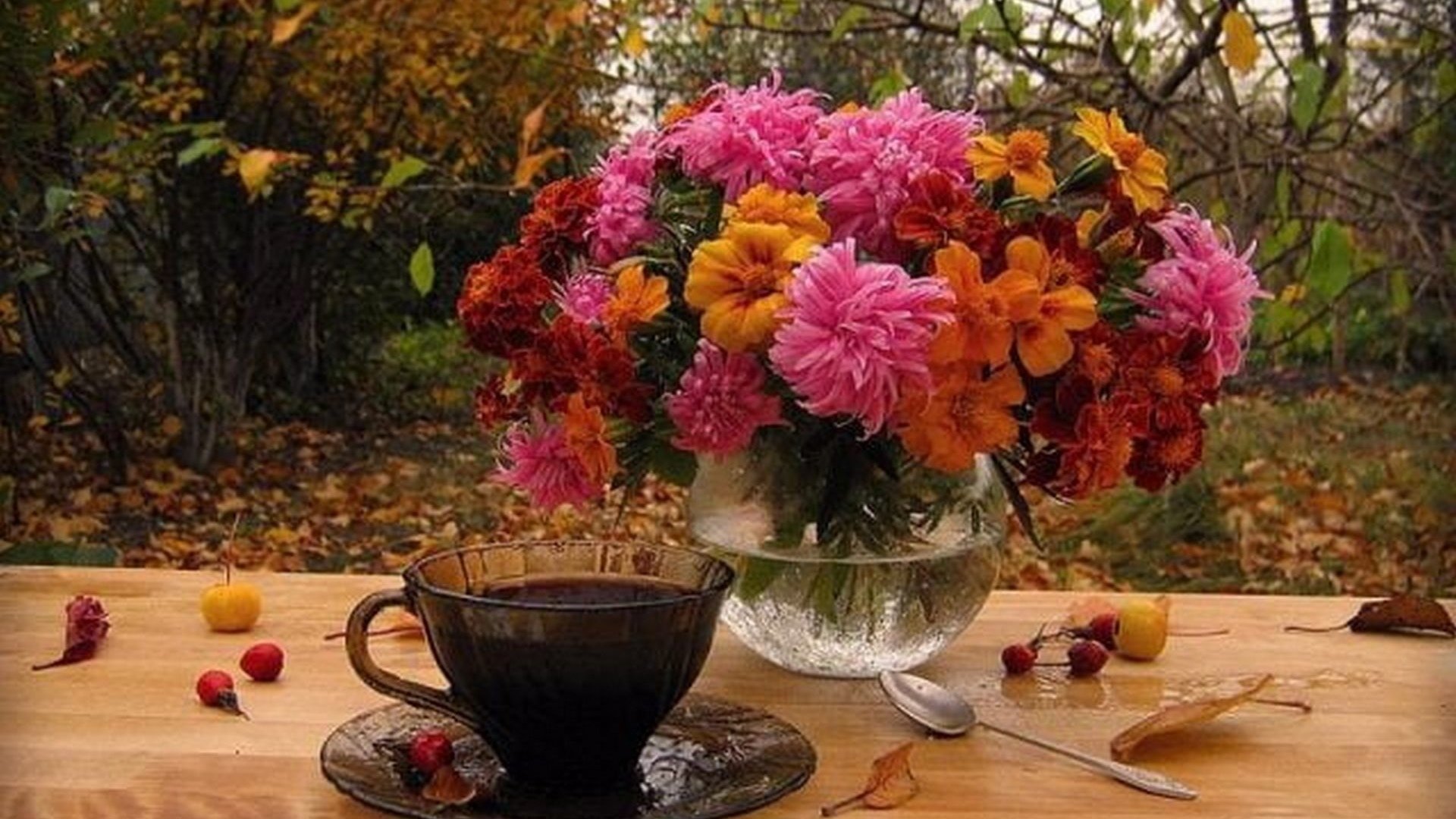 Осеннее утро картинки. Осенний букет. Осенний натюрморт с цветами. Яркие осенние цветы. Чудесные осенние цветы.