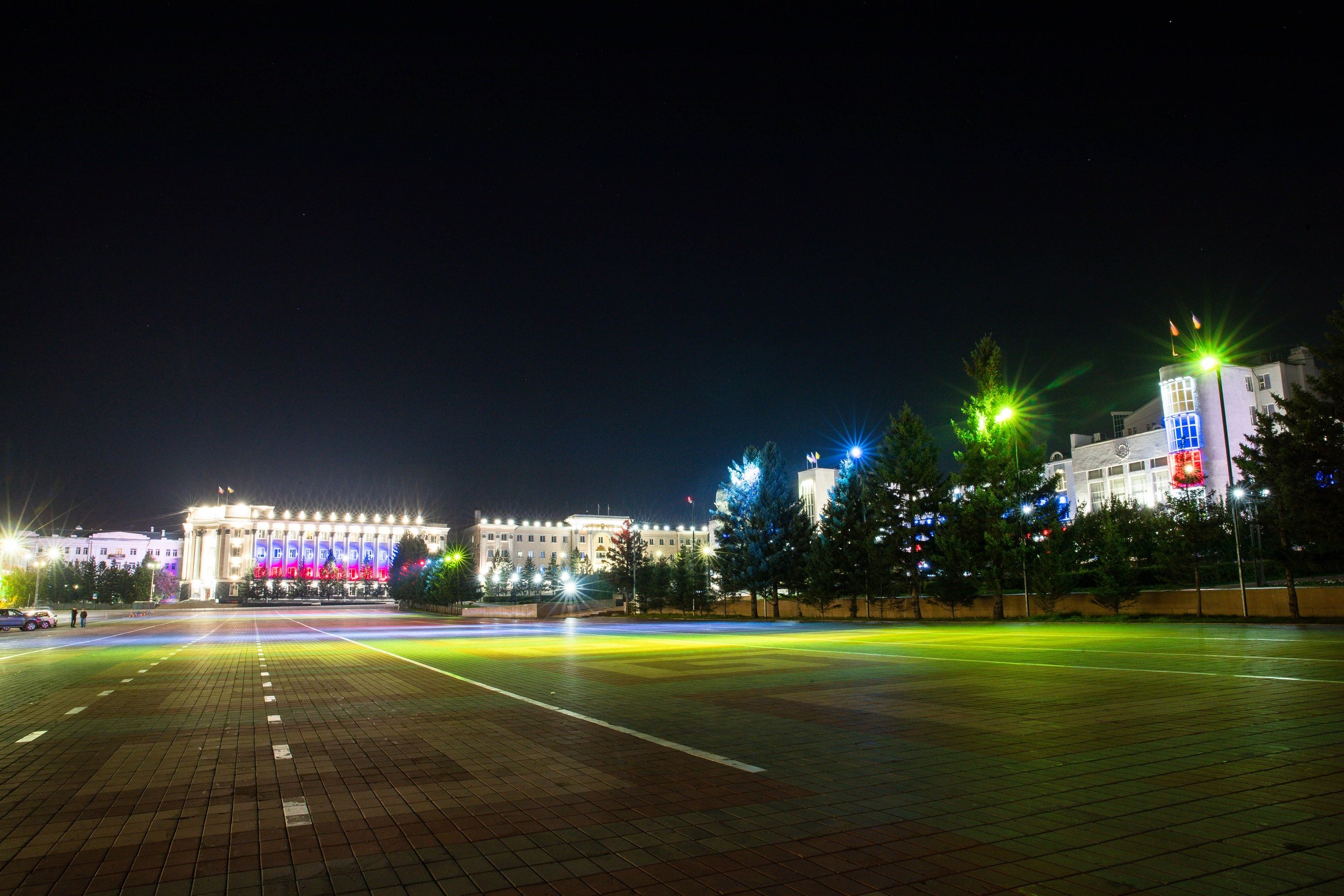 Ночной город Улан Удэ