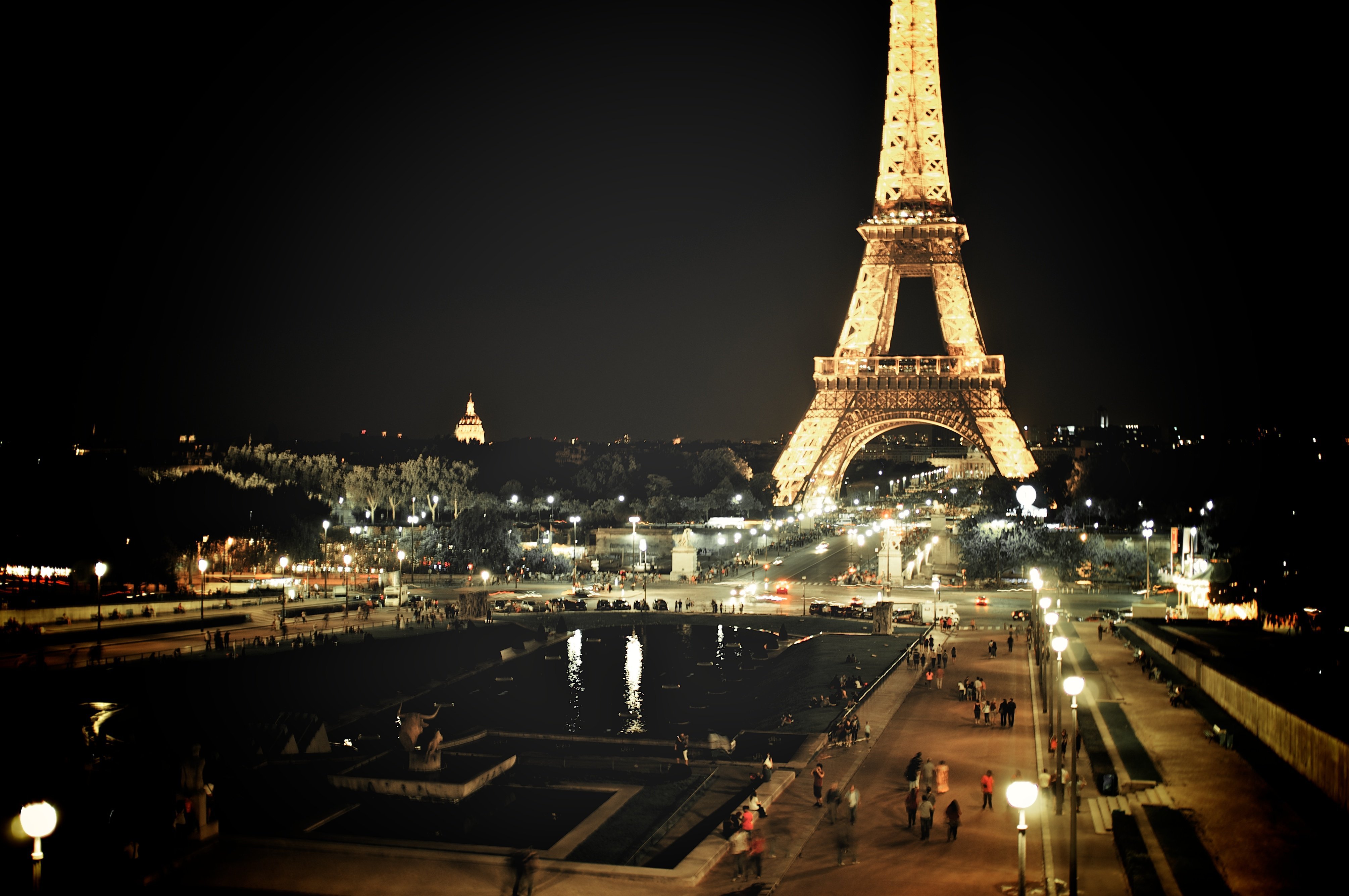 Ночной Париж Франция