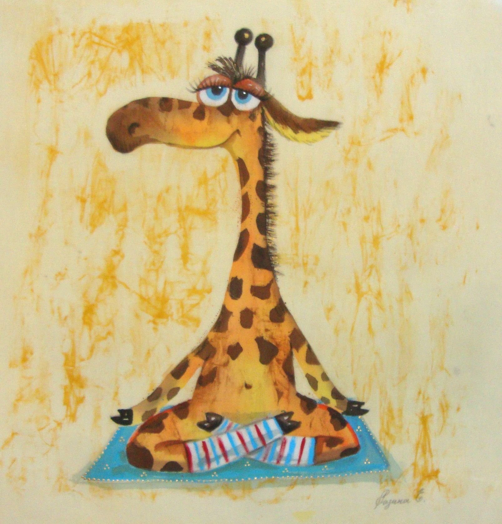 Прикольный Жираф рисунок