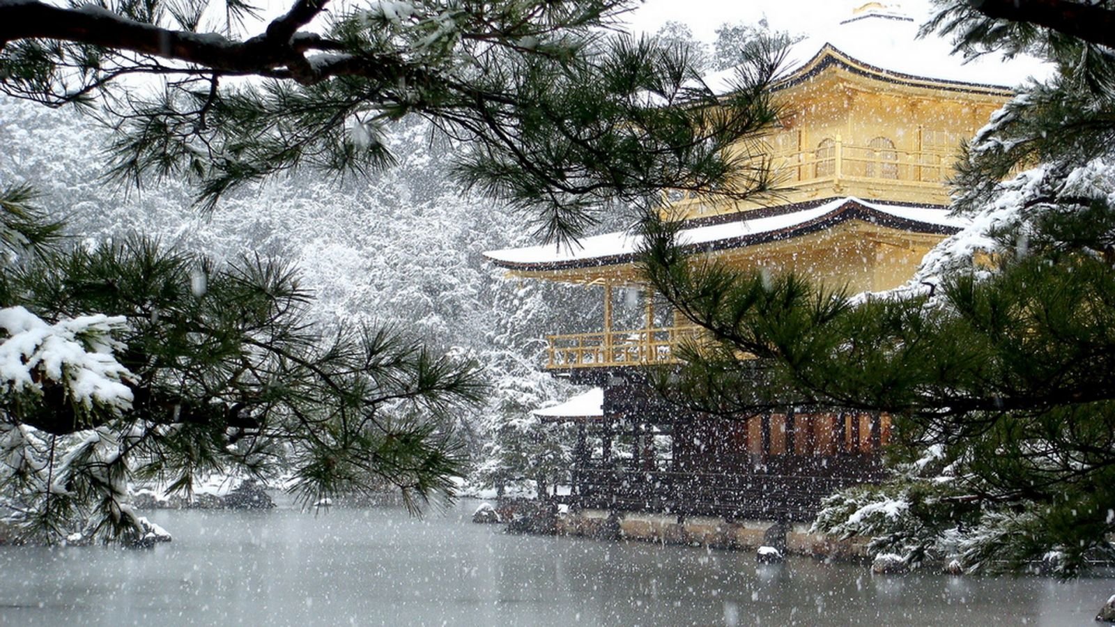 Зима в Киото Япония