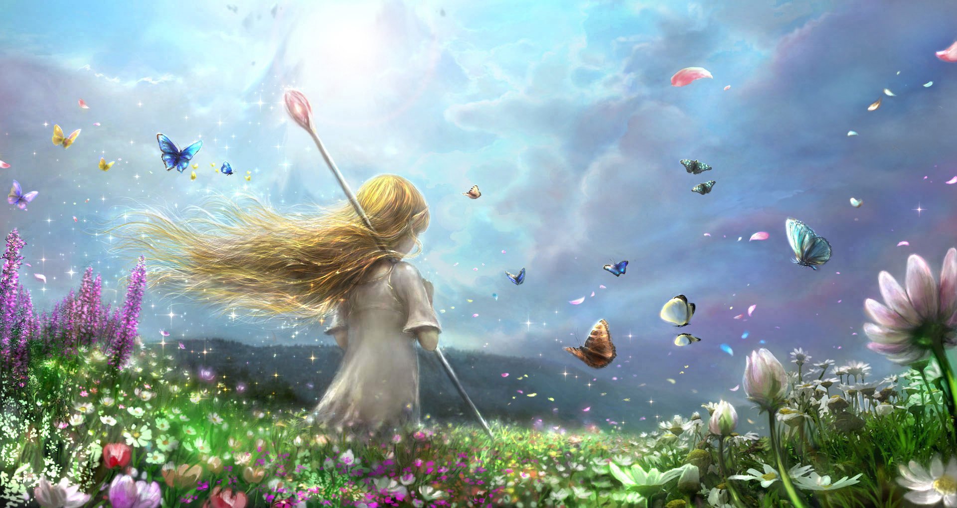 Воображение цветы. Сказочные мечты. Сказочная девочка. Весеннее волшебство. Волшебные иллюстрации.