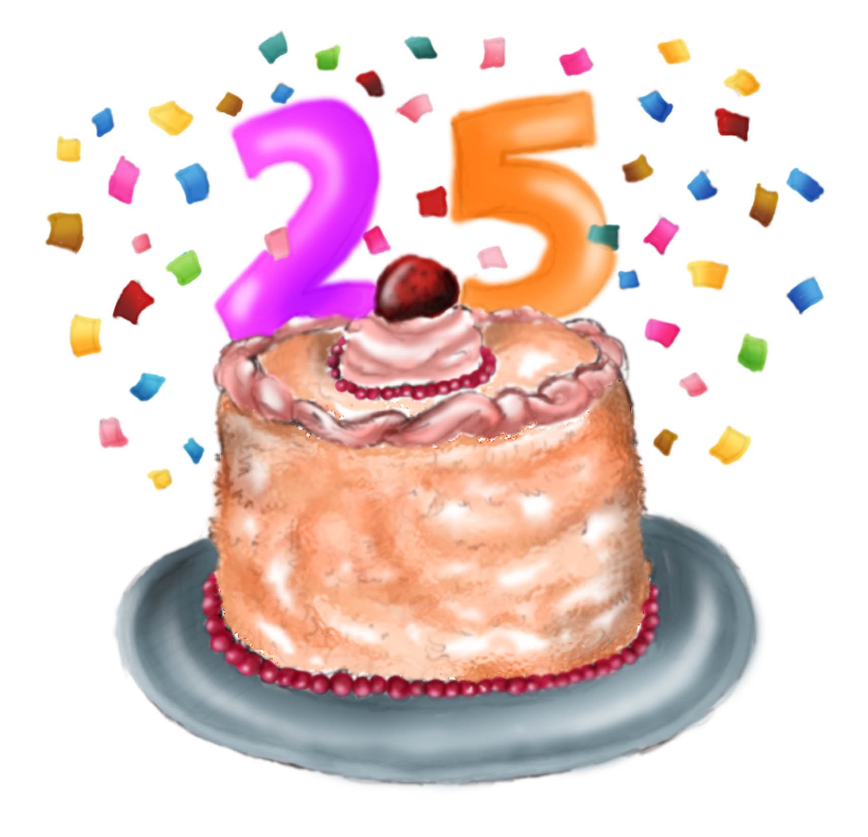 Картинка 25 лет поздравление. С днём рождения 25 лет. Открытка с днём рождения торт. Поздравление с юбилеем 25. Открытки с юбилеем 25 лет в день рождение.