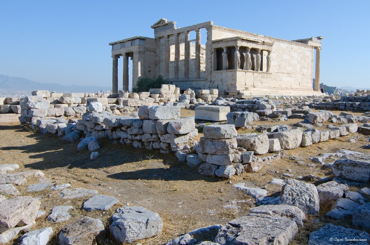 Самая большая греческая. Эрехтейон. Афины. 421-406 Гг. до н.э. Храм Эрехтейон. Храм посвященный Афине.