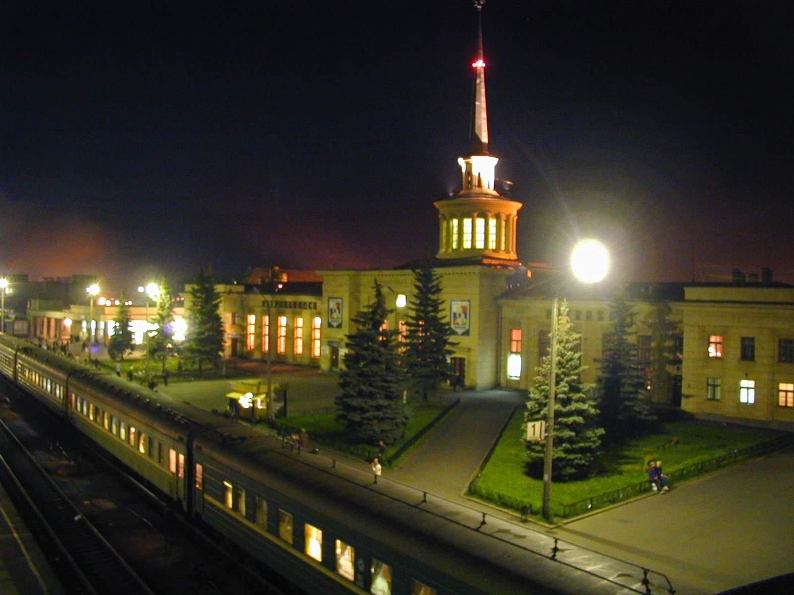 Петрозаводск вокзал ночью
