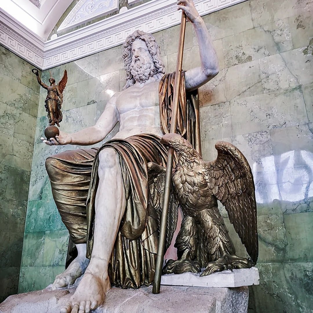 Юпитер это бог. Скульптура Фидия Зевс Олимпийский. Статуя Зевса в Эрмитаже. Фидий Эрмитаж. Статуя Юпитера Фидий.
