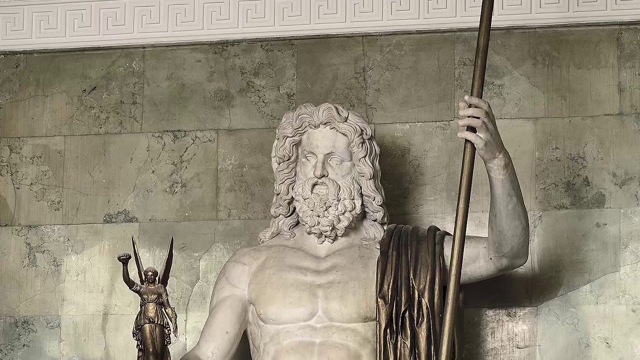 Древний рим конец. Зевс Фидий Эрмитаж. Статуя Юпитера Фидий. Зевс статуя в древнем Риме. Статуя Юпитера Зевса Эрмитаж.