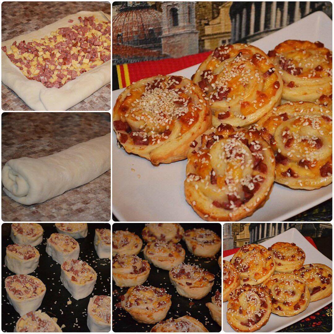 пицца со слоеным тестом в духовке рецепт с колбасой фото 60
