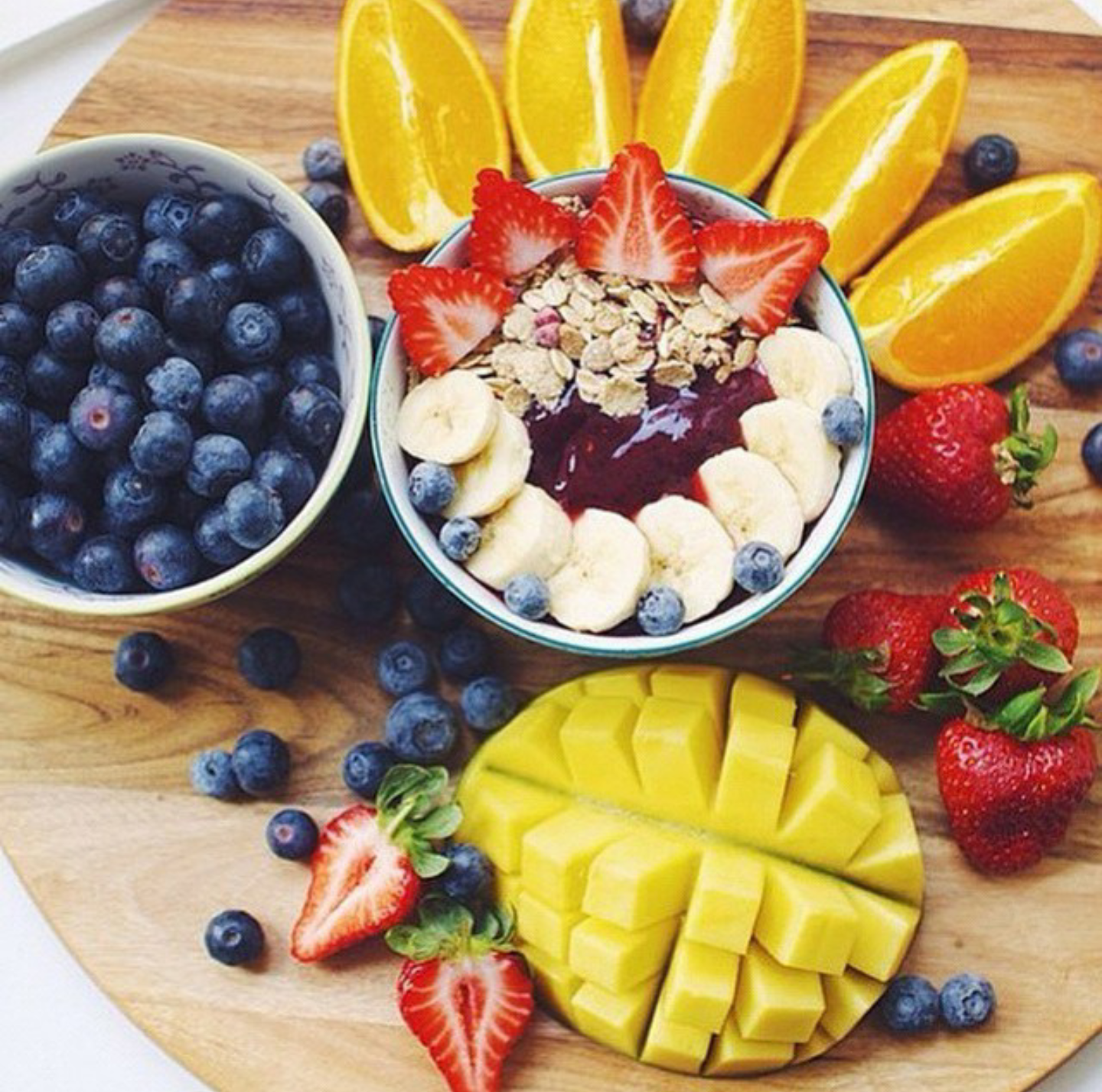 Есть фрукты на завтрак. Фрукты на завтрак. Красивая еда. Фруктовая тарелка. Вкусный завтрак с фруктами.