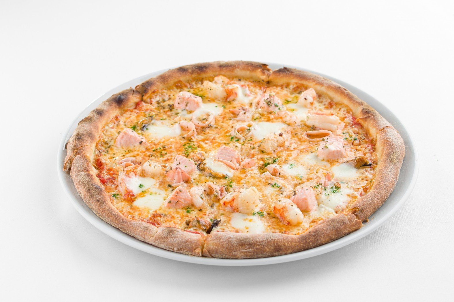 пицца с морепродуктами и белым соусом рецепт (120) фото