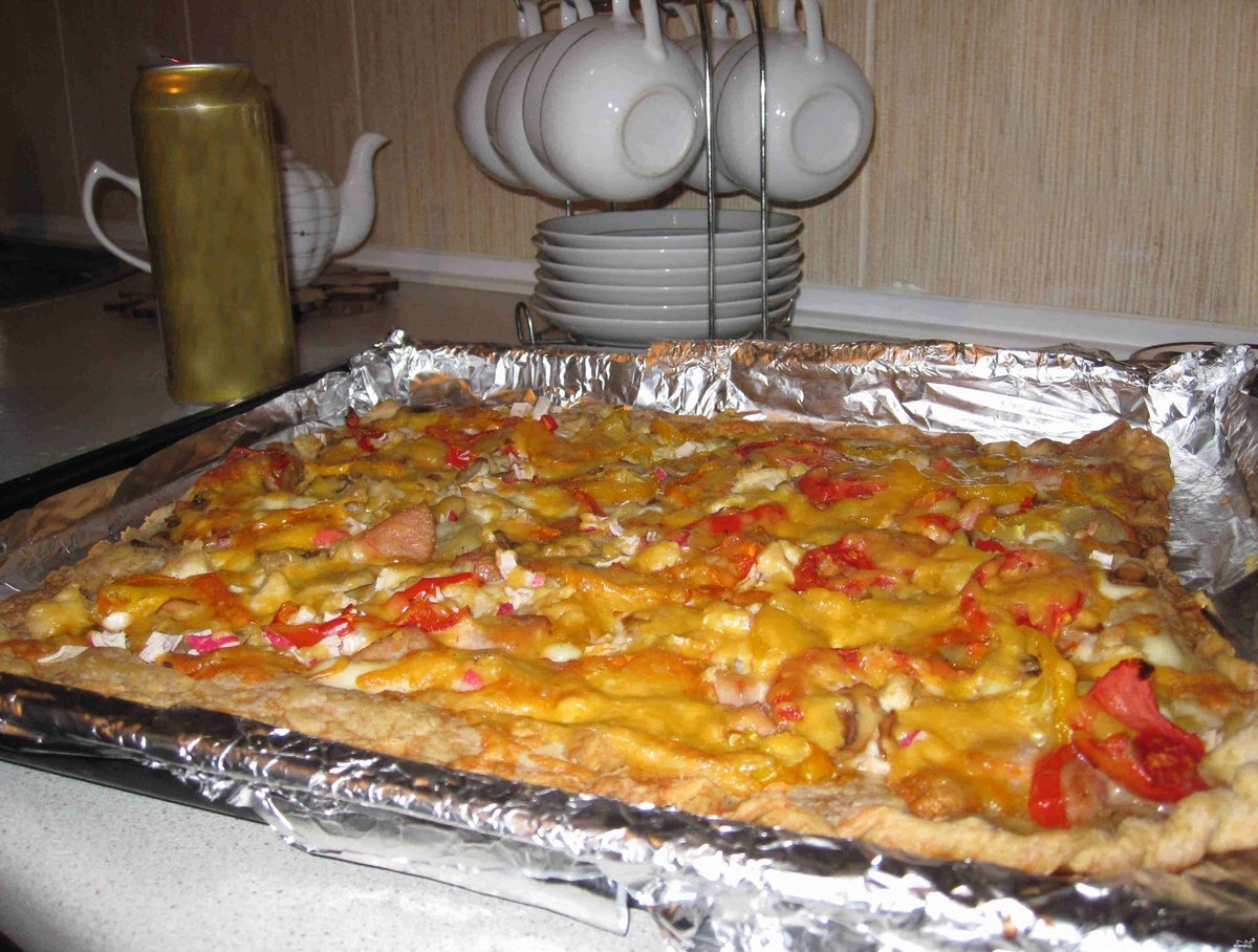 бездрожжевая пицца в духовке с курицей фото 28