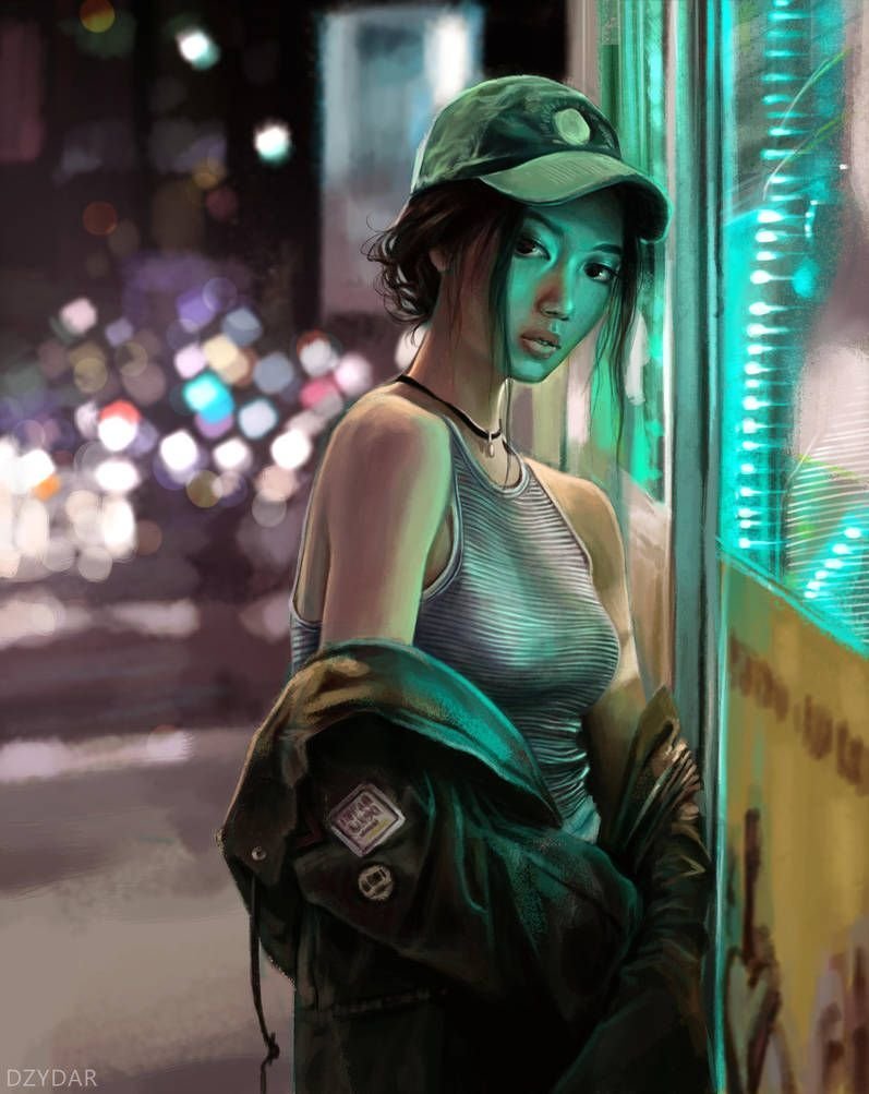 Cyberpunk girl art фото 112