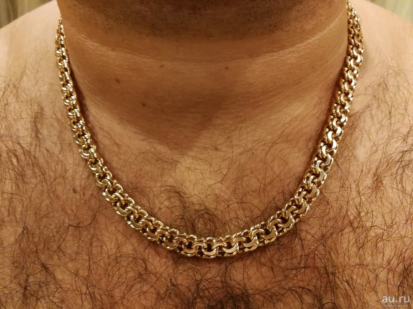 Золотая цепочка мужская толстая на шею