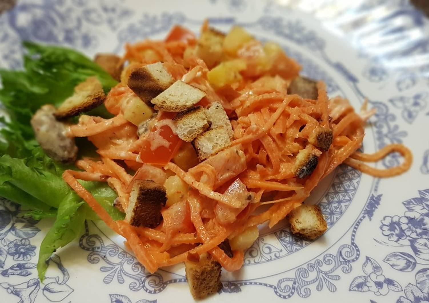 Салат с морковью по-корейски и курицей