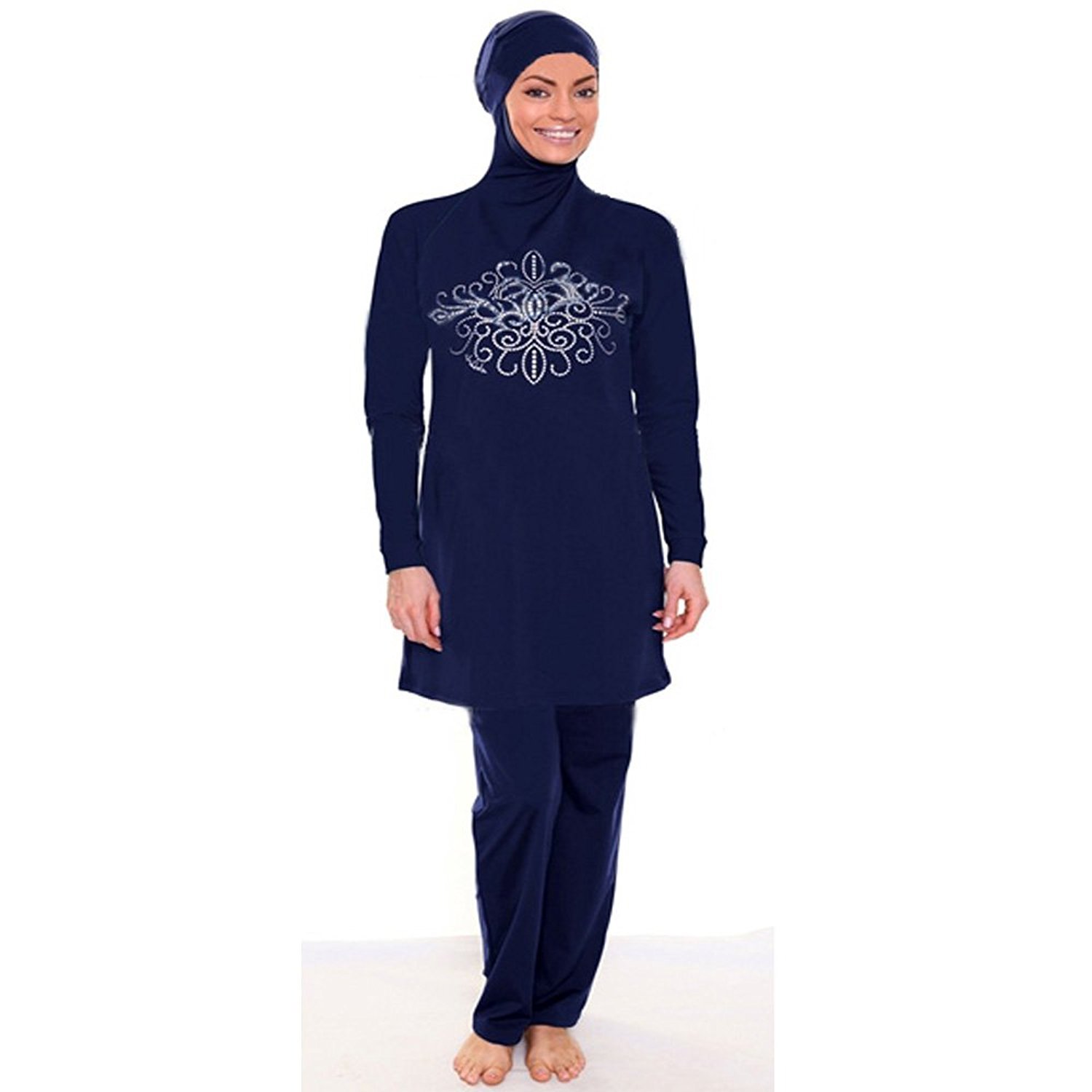 Купальный костюм для мусульманок. Женский мусульманский костюм для купания.
